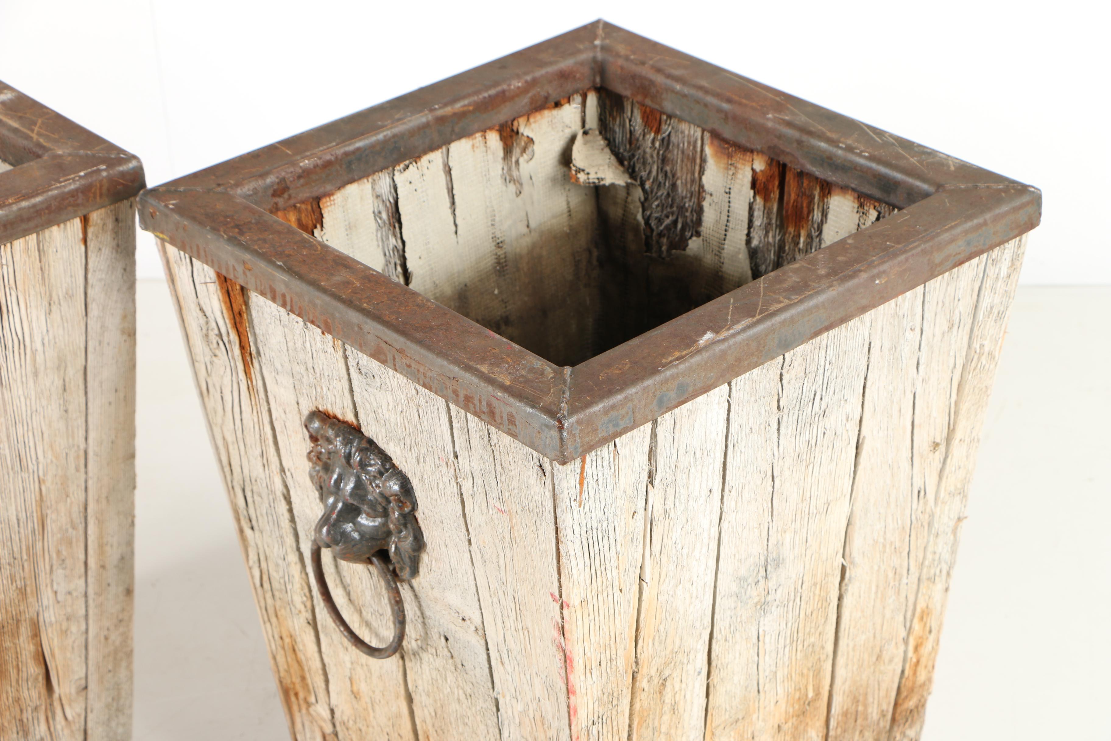 Figural Lion Head Planters