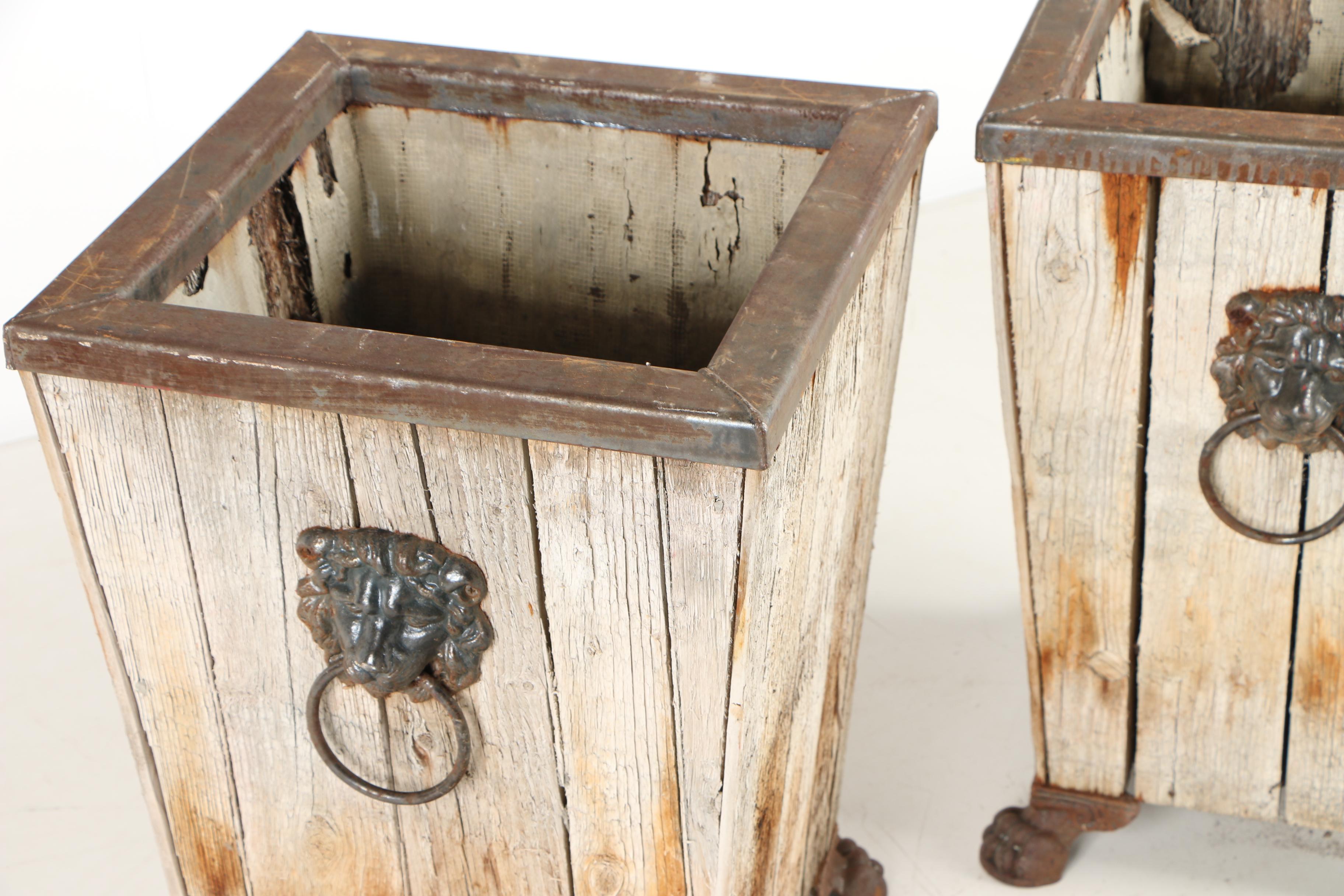 Figural Lion Head Planters