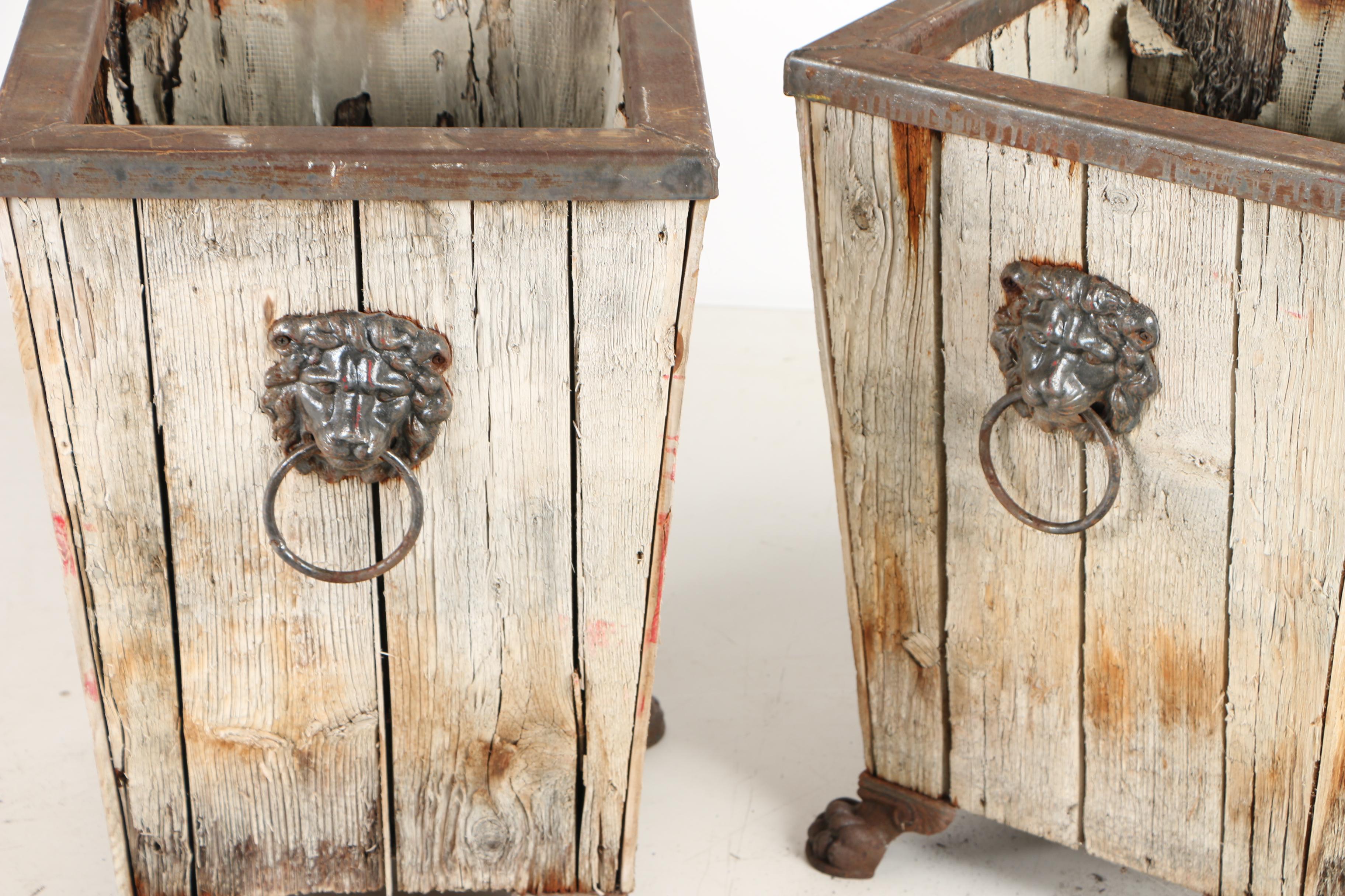 Figural Lion Head Planters