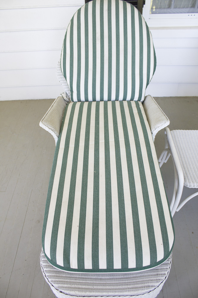 Lloyd Flanders All Weather Wicker Outdoor Chaise Lounge Chairs and Side Table