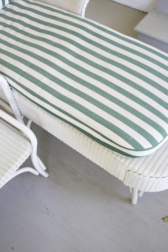 Lloyd Flanders All Weather Wicker Outdoor Chaise Lounge Chairs and Side Table