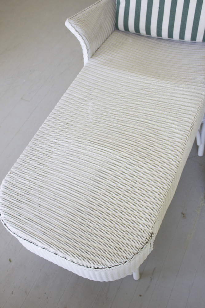 Lloyd Flanders All Weather Wicker Outdoor Chaise Lounge Chairs and Side Table