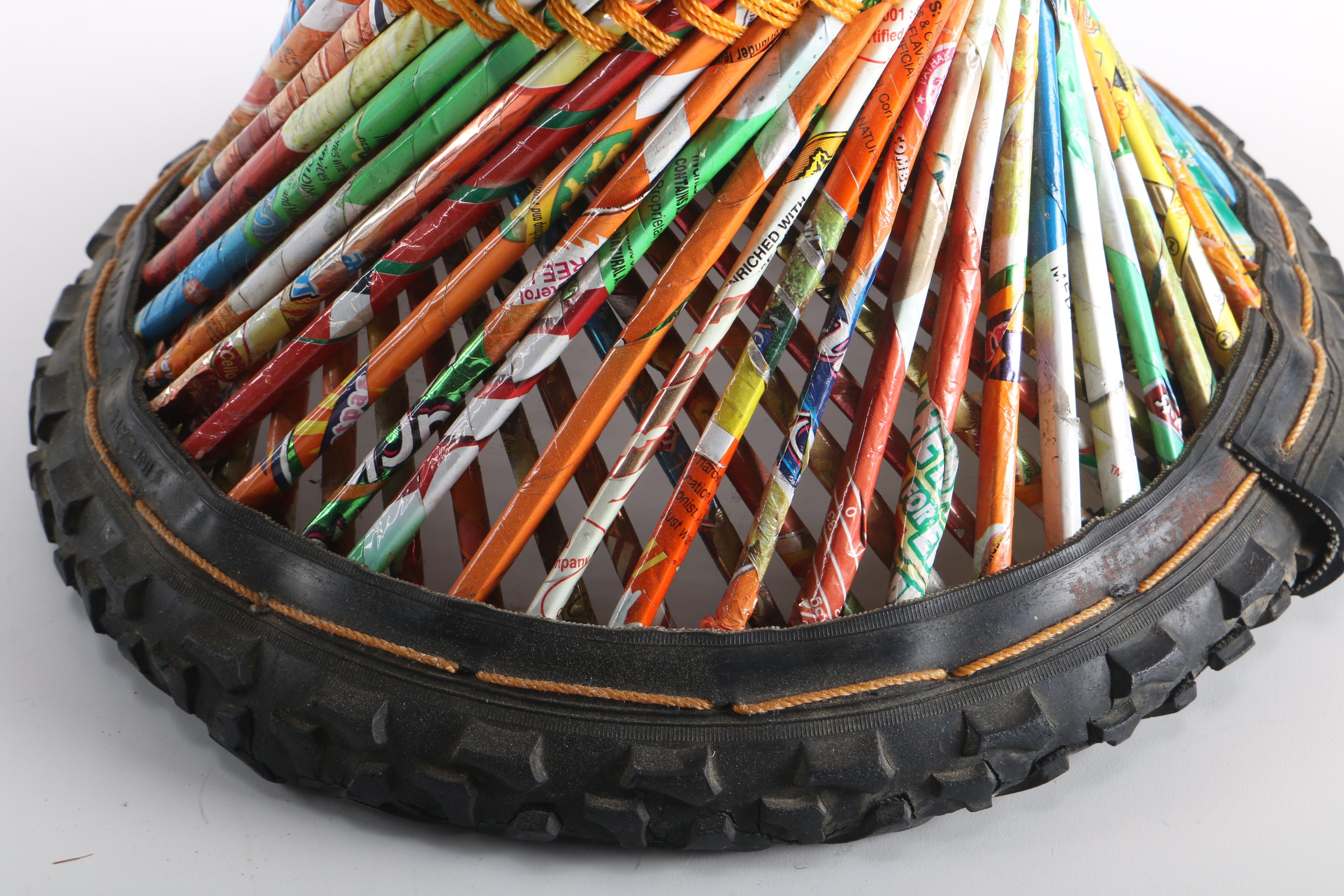 Art Deco Multi Colored Stool