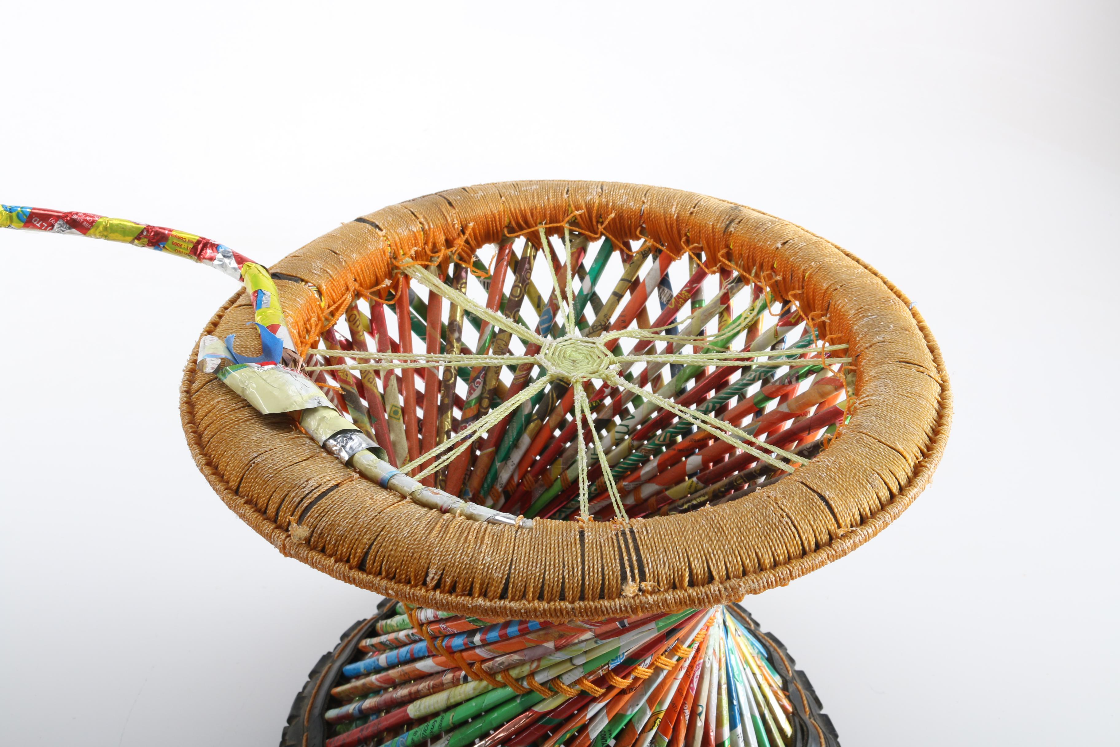 Art Deco Multi Colored Stool