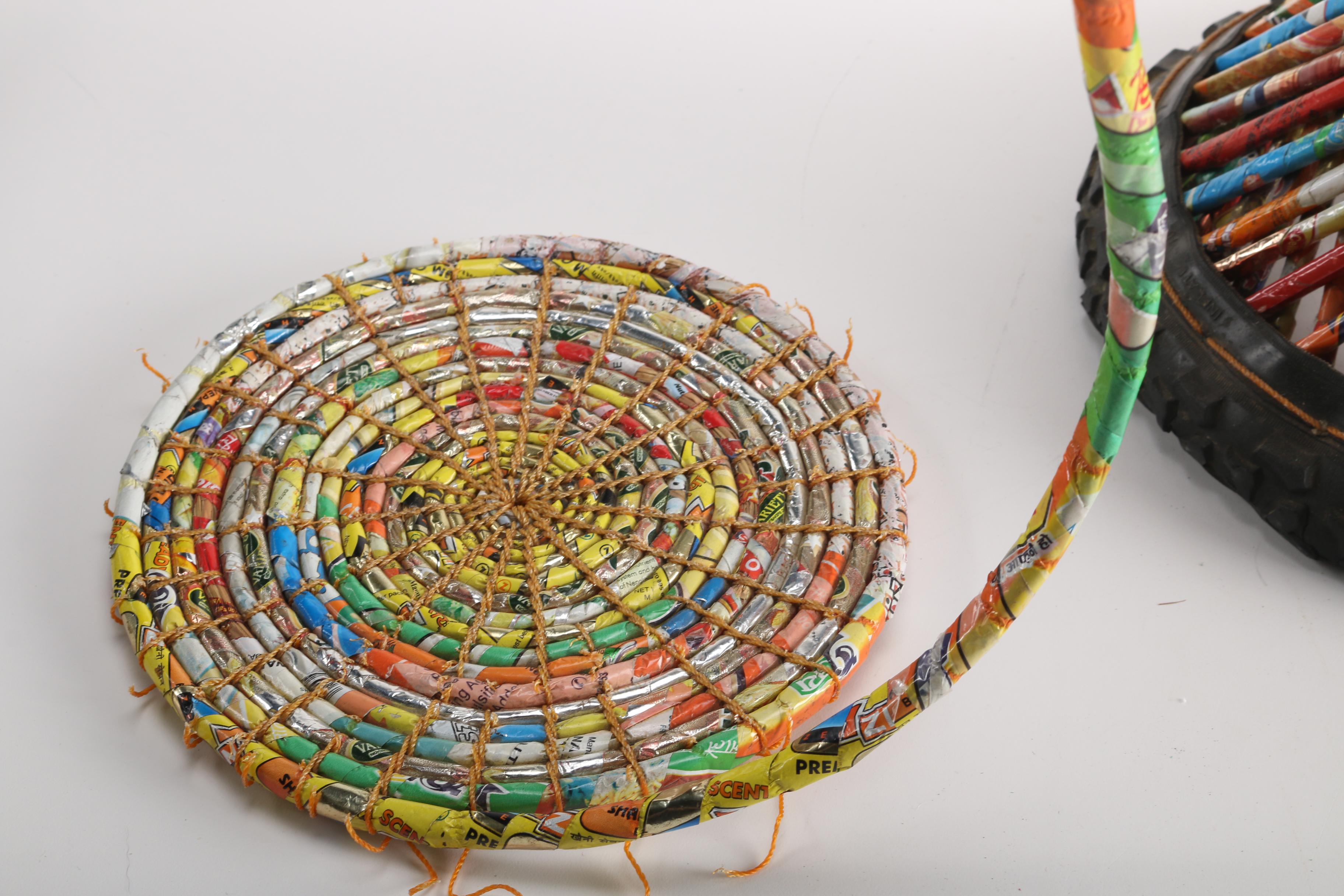 Art Deco Multi Colored Stool