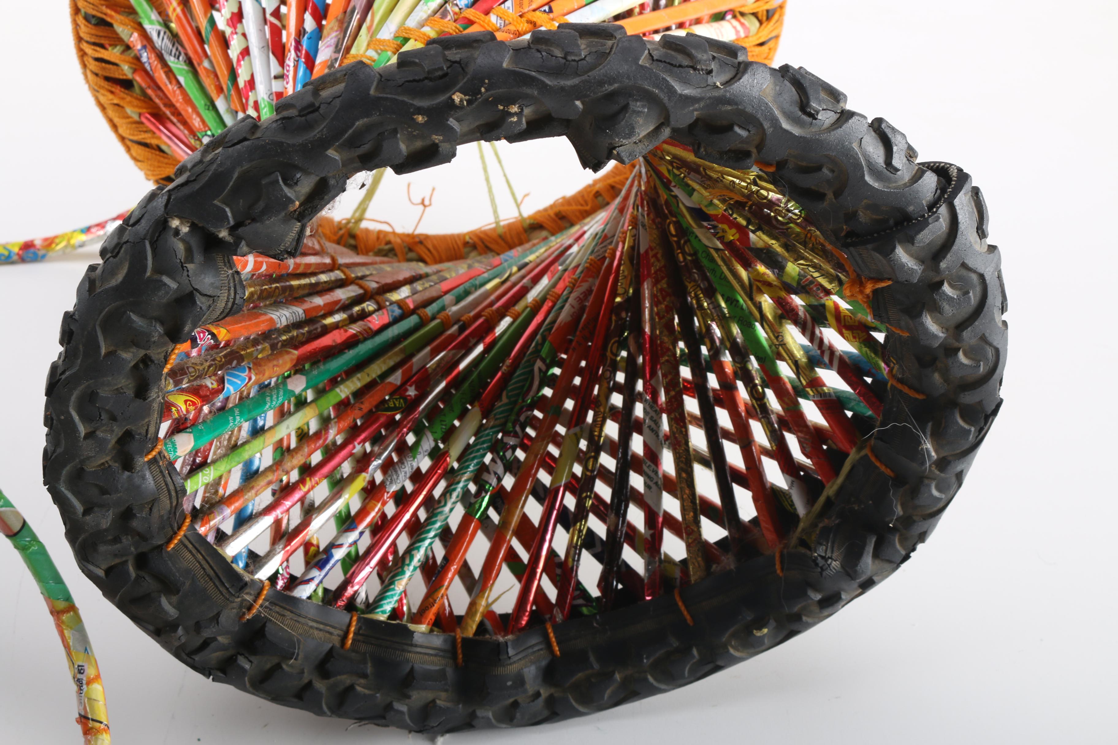 Art Deco Multi Colored Stool