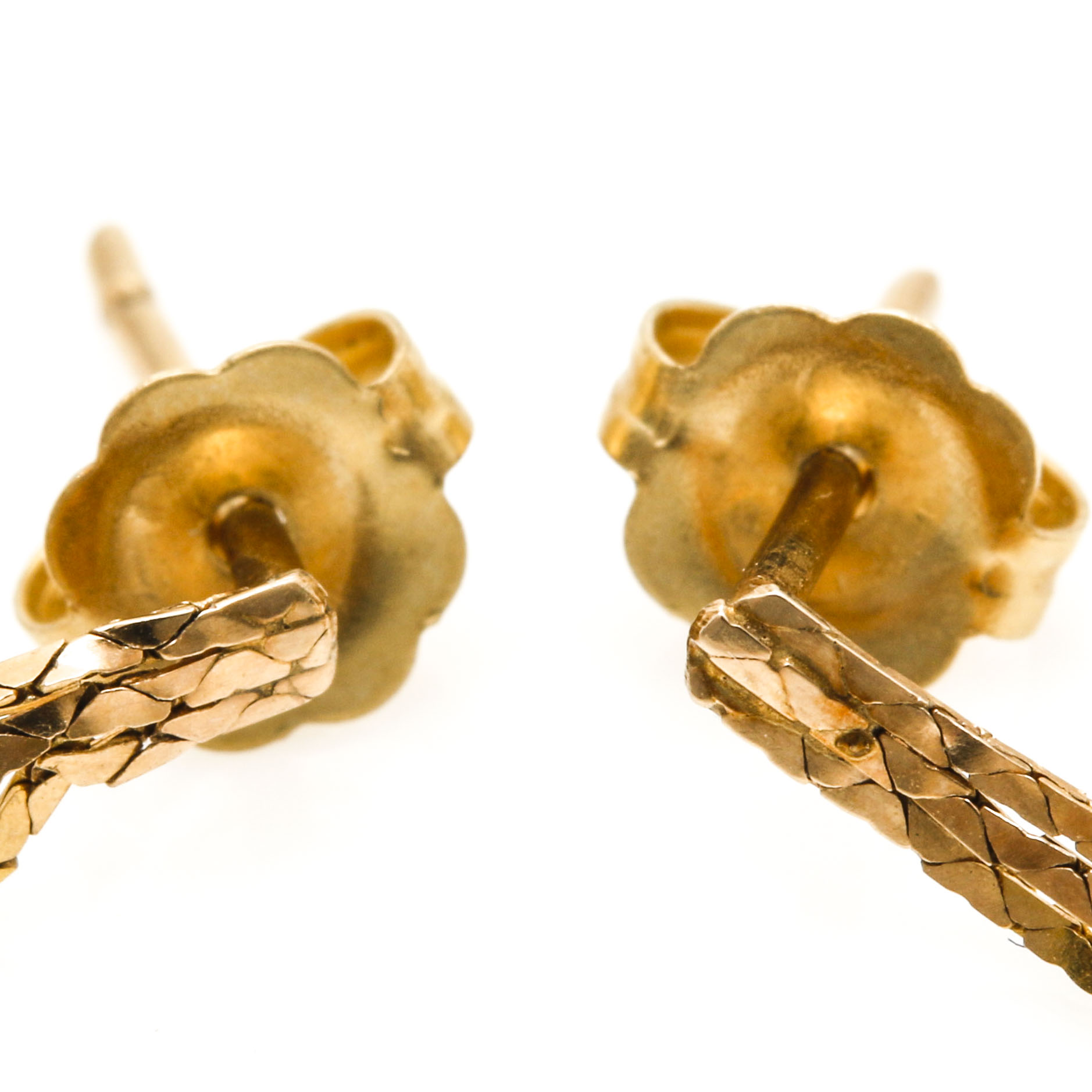 14K Yellow Gold Cultured Pearl Dangle Earrings