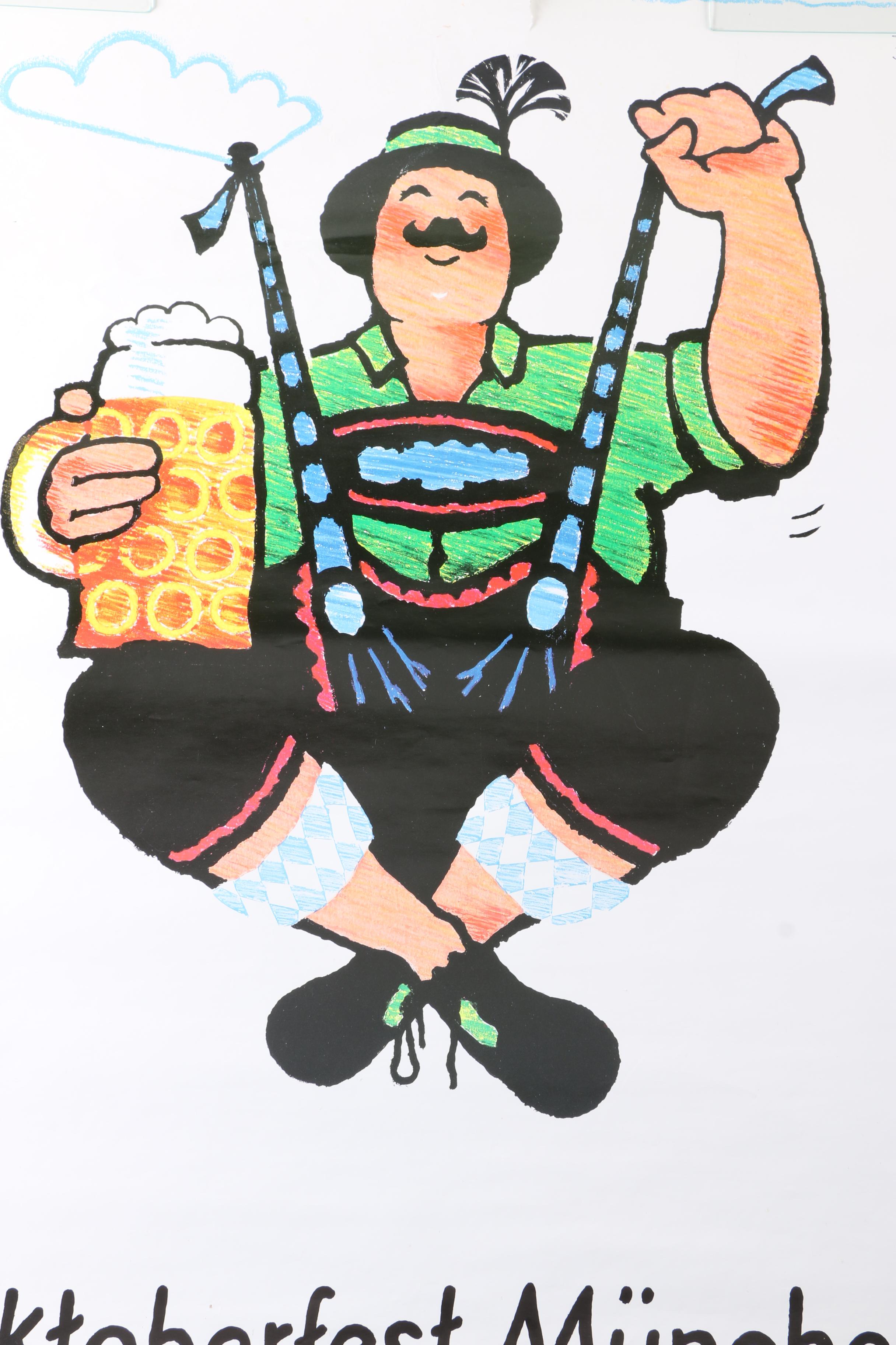 1989 Offset Lithograph Poster for Oktoberfest München