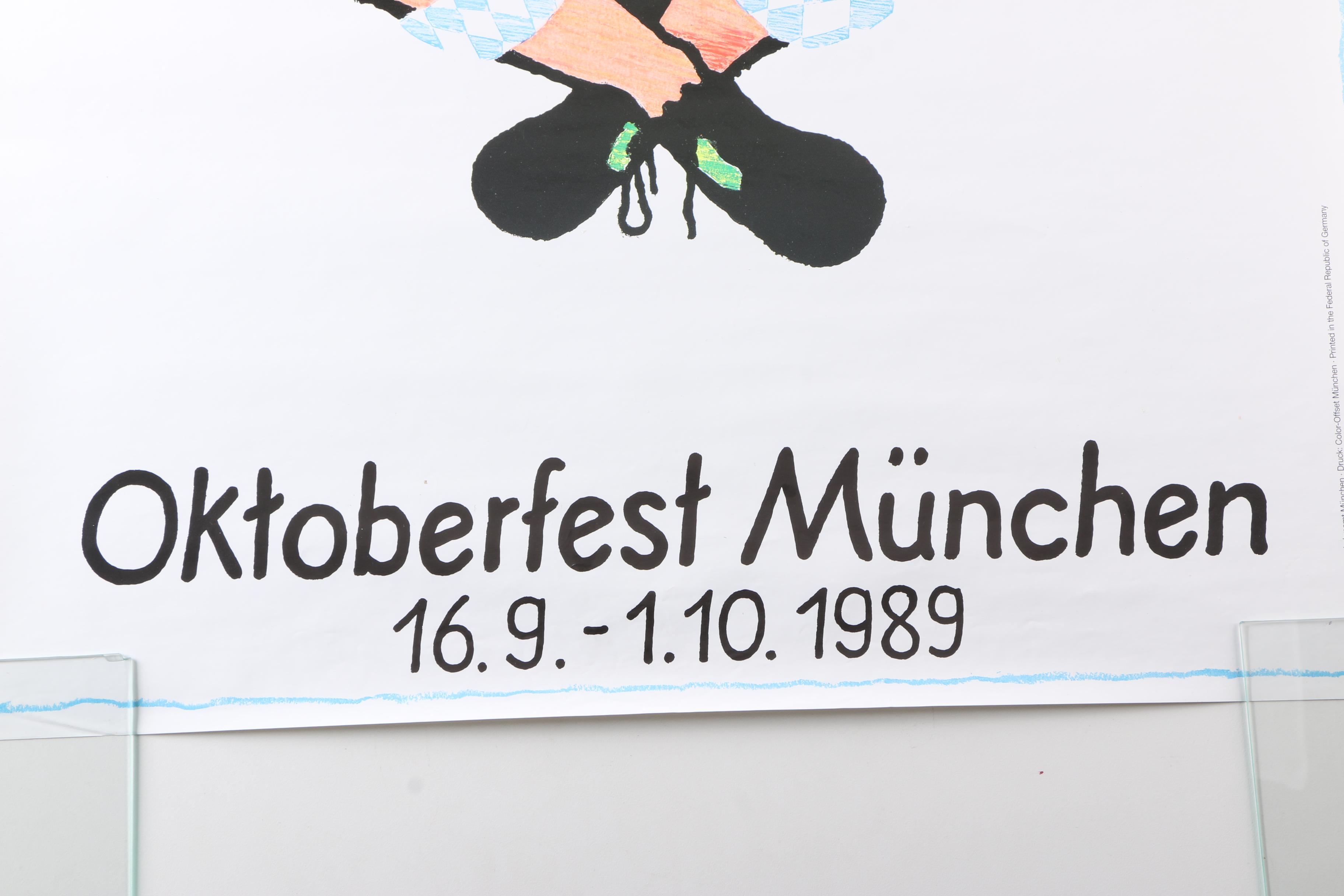 1989 Offset Lithograph Poster for Oktoberfest München