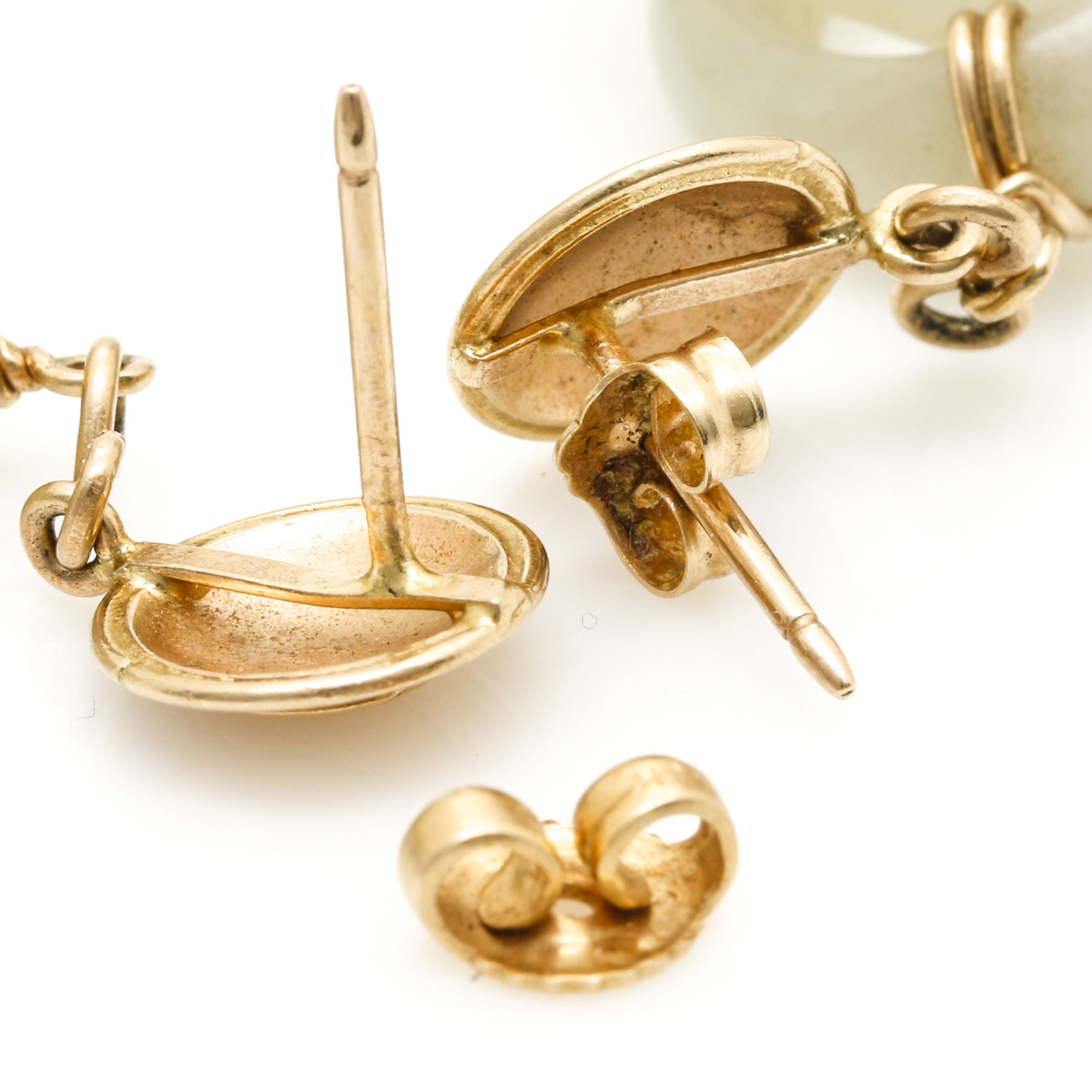 14K Yellow Gold Serpentine Dangle Earrings