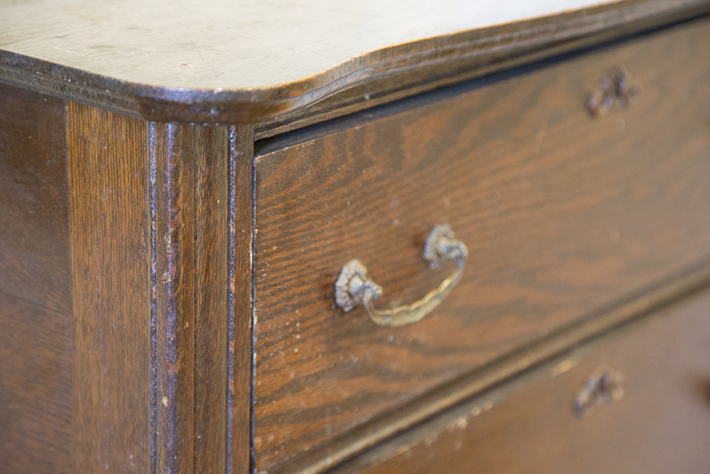 Antique Tiger Oak Chest of Drawers