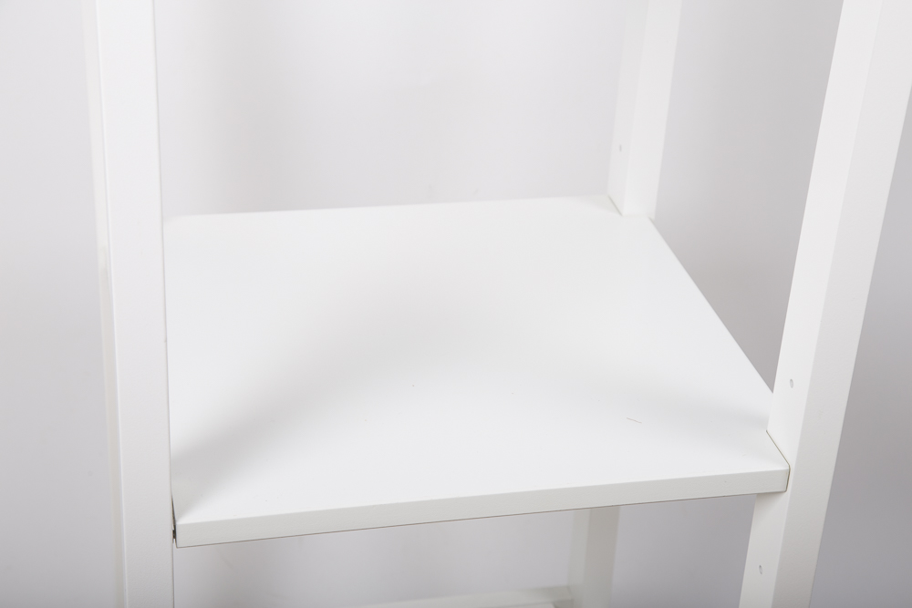 Pair of White Wooden Tower Shelves