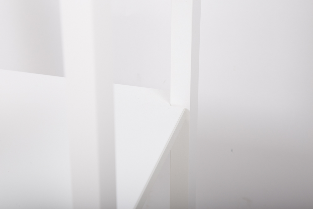 Pair of White Wooden Tower Shelves