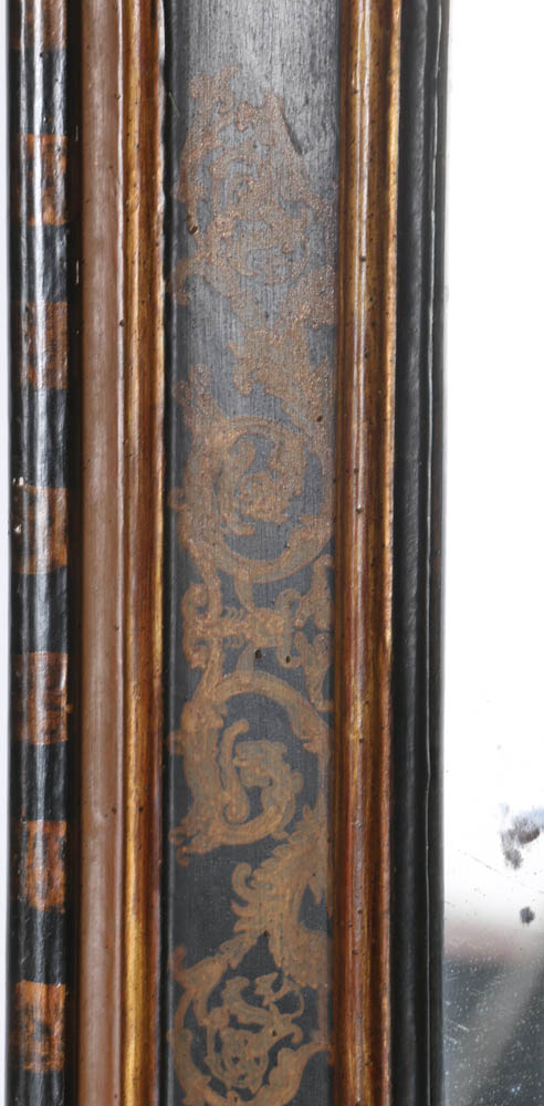 Vintage Chapman Wall Mirror in Hand Painted Wood Frame, Spain