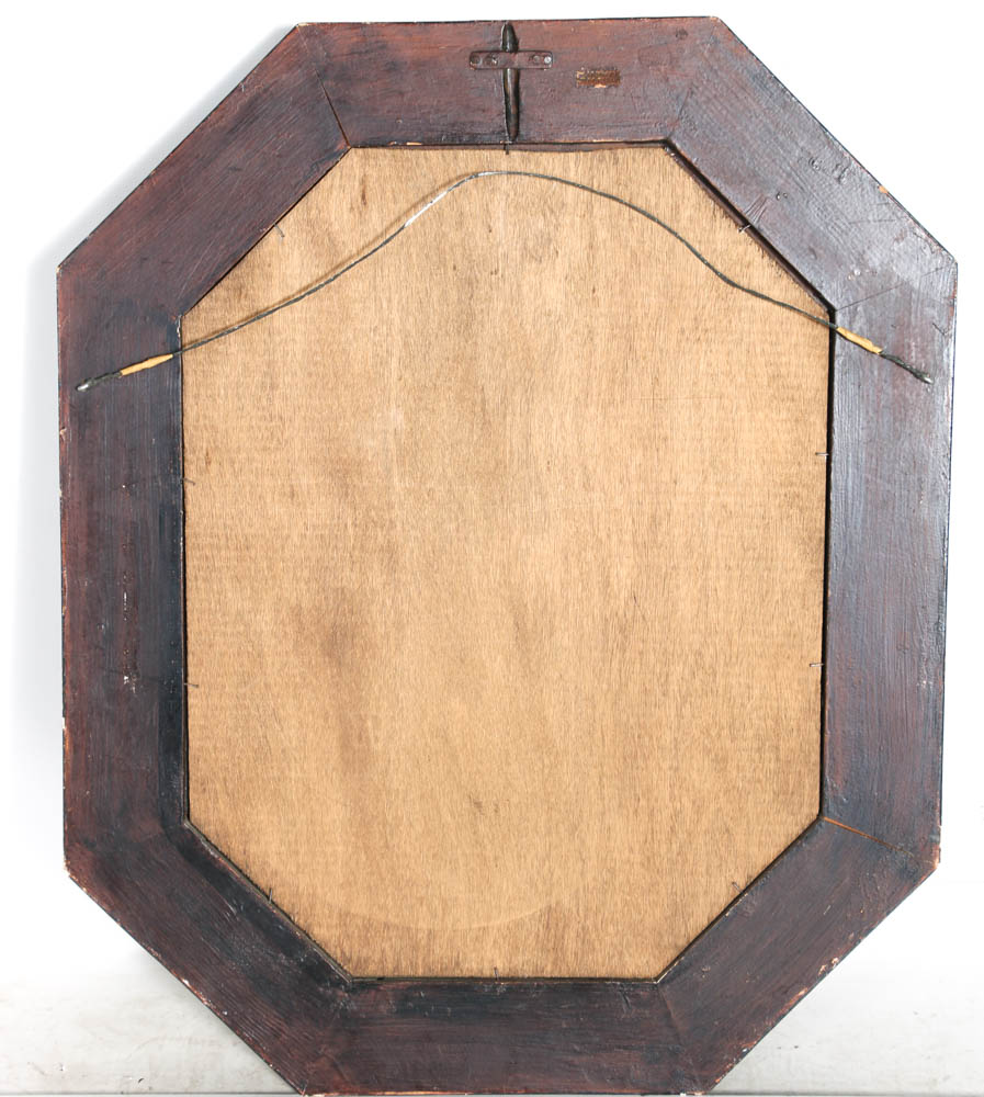 Vintage Chapman Wall Mirror in Hand Painted Wood Frame, Spain