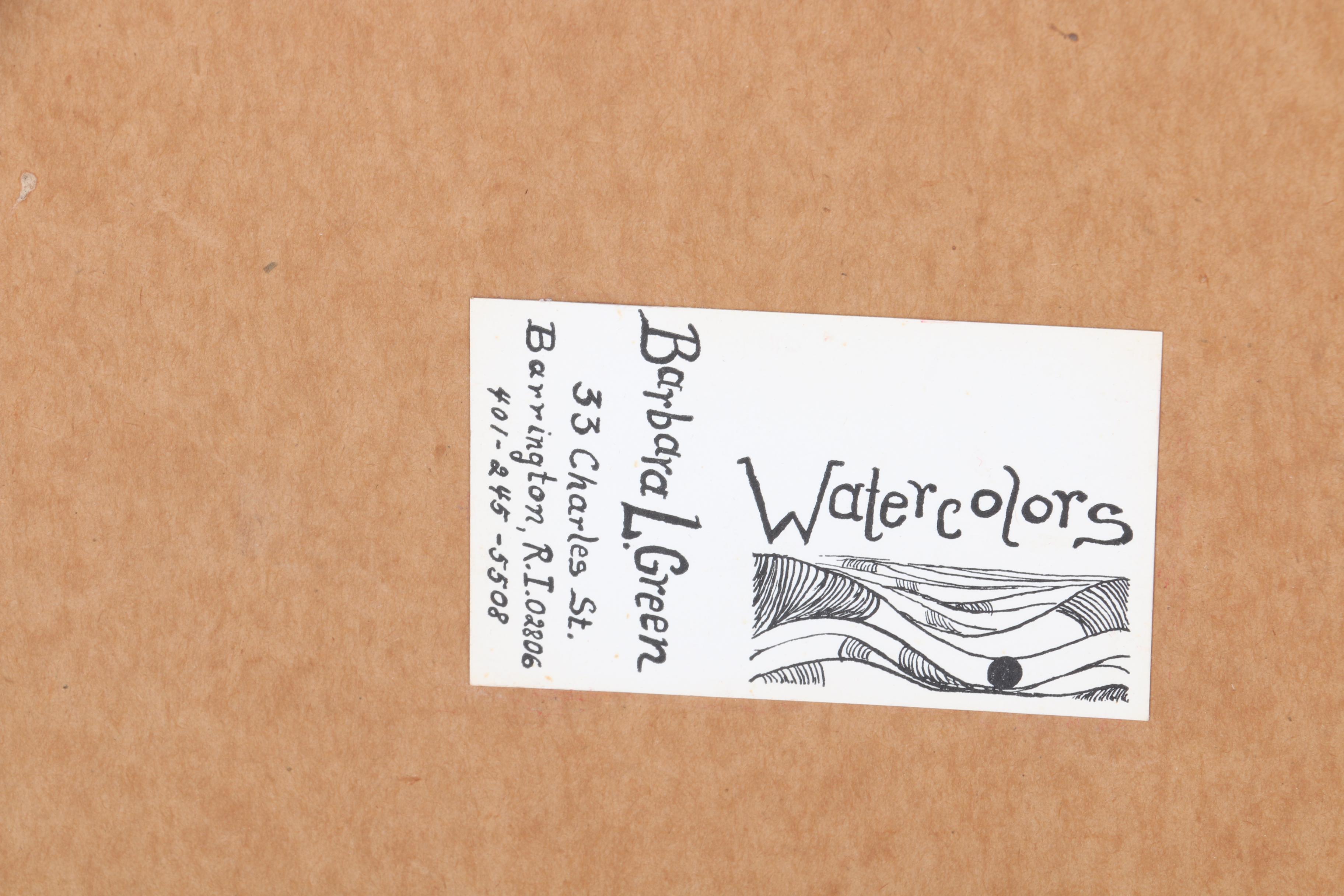 Barbara L. Green Abstract Watercolor Painting "October Rain"