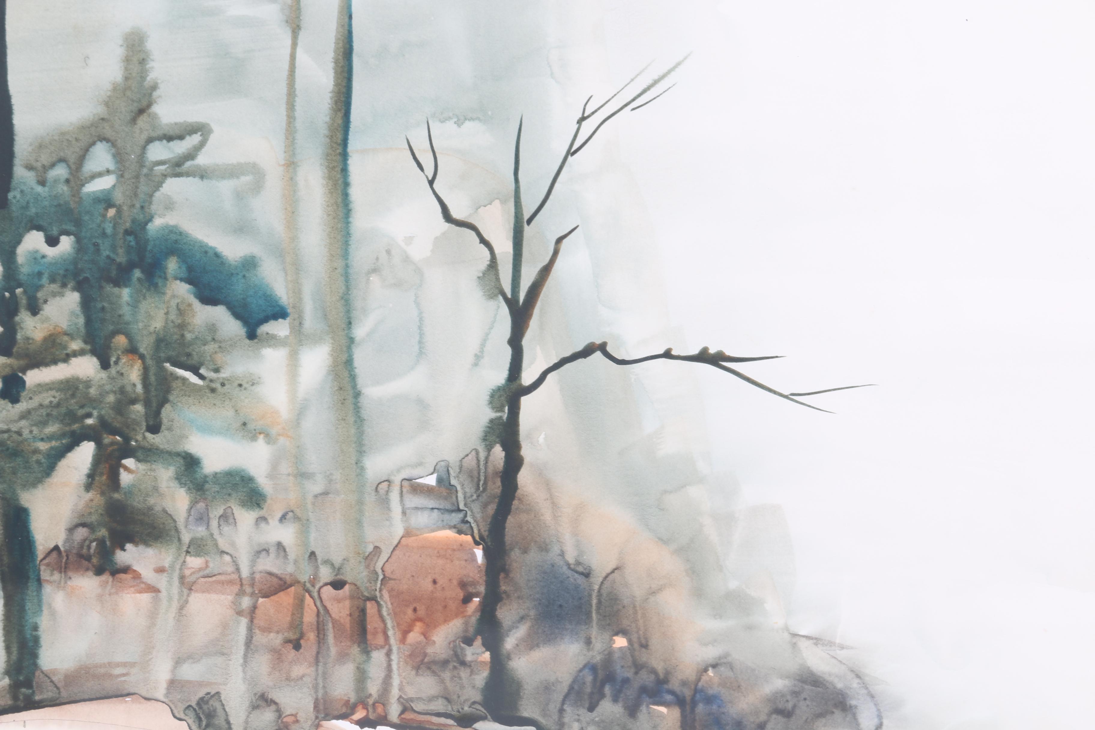 Elizabeth Hare Landscape Watercolor on Paper