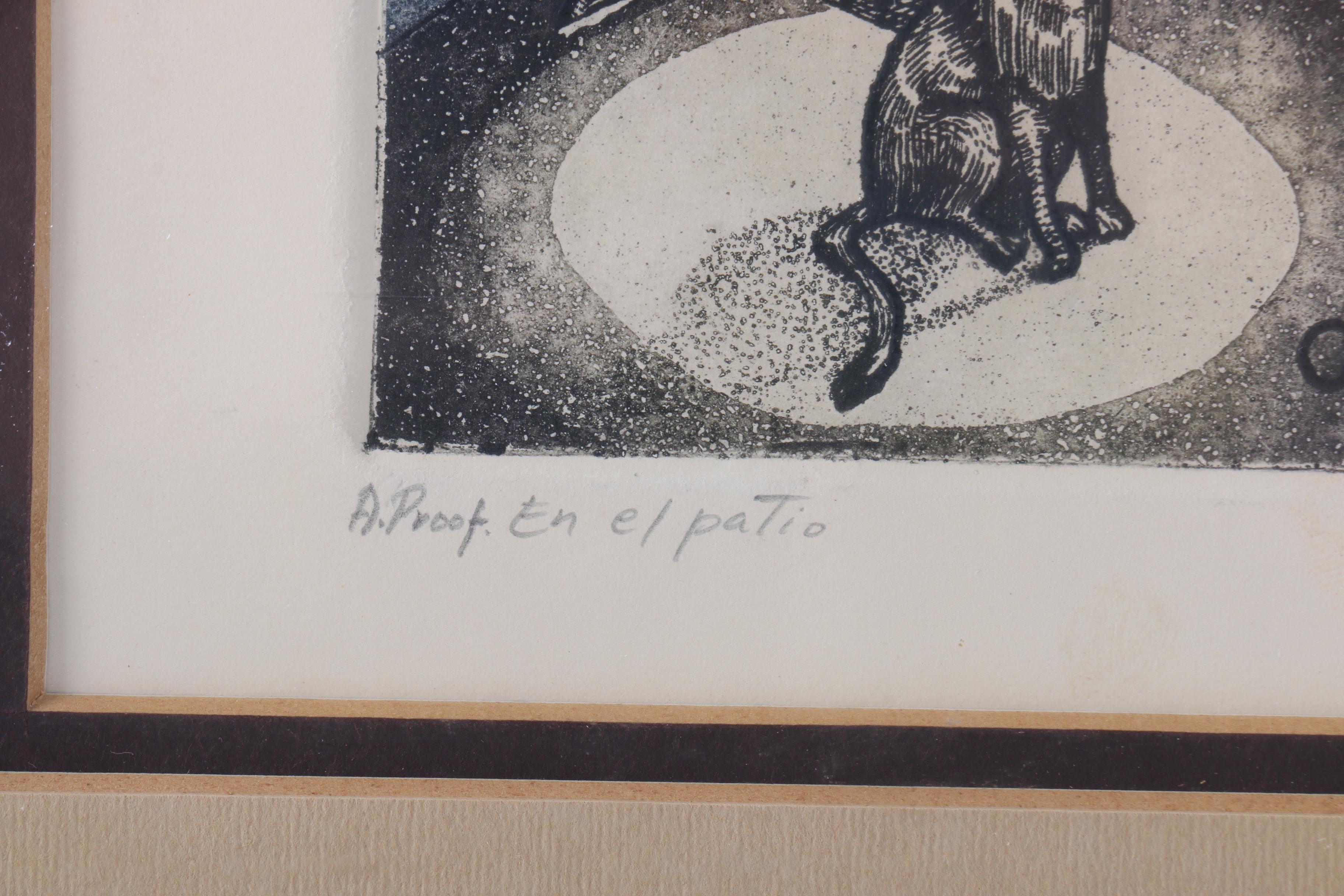 Leticia Tarrago Limited Edition Artist's Proof Aquatint Etching on Paper "En el Patio"