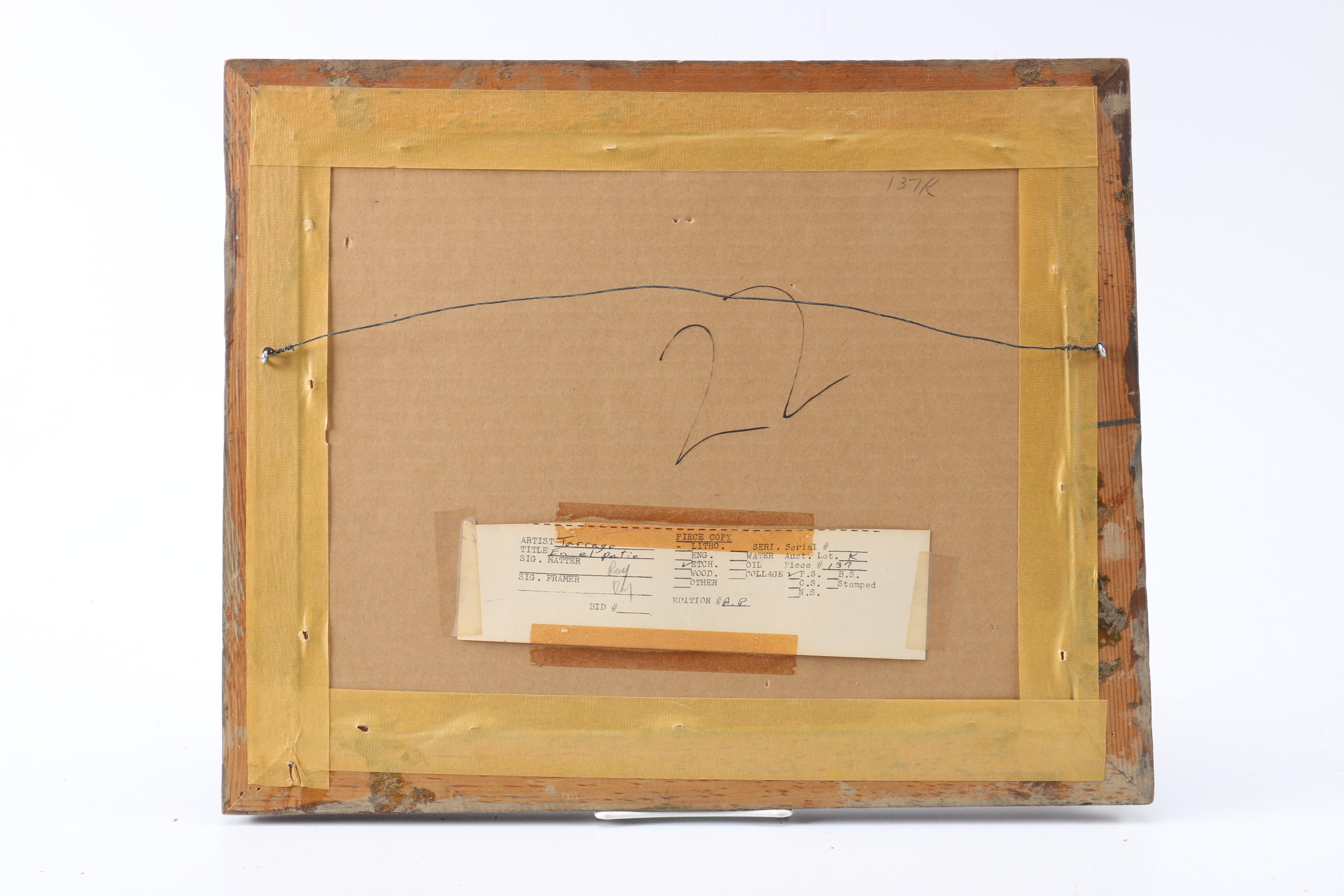 Leticia Tarrago Limited Edition Artist's Proof Aquatint Etching on Paper "En el Patio"