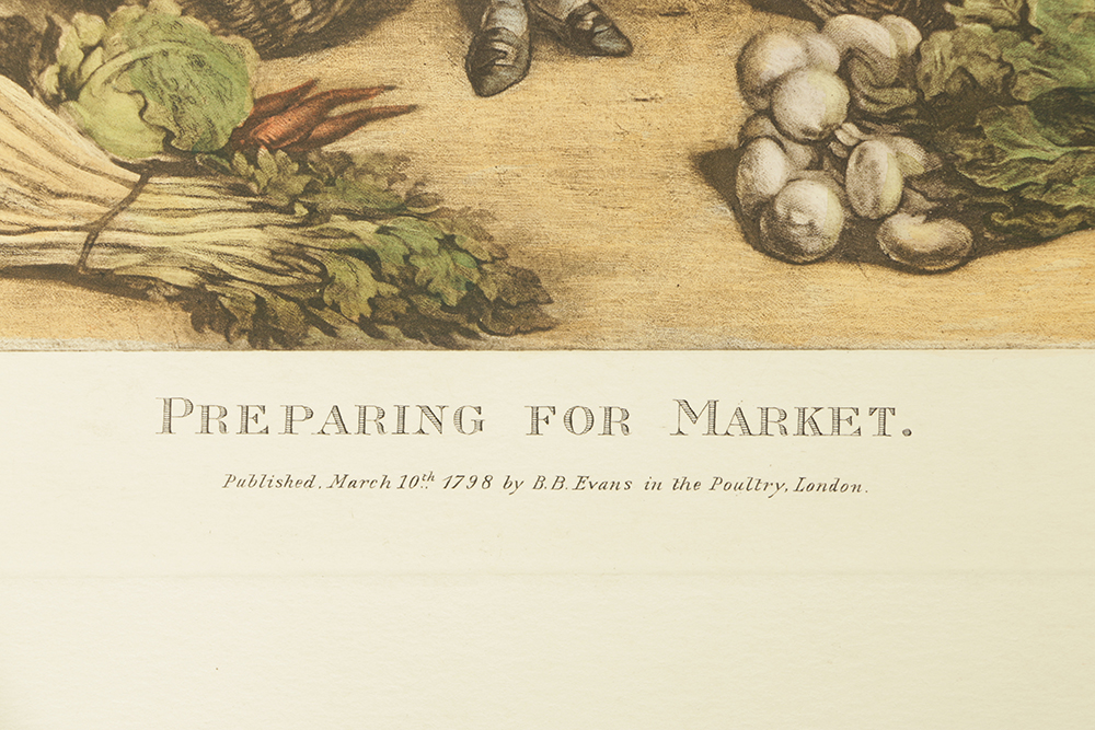 Pair of Colored Lithographs on Paper of Genre Scenes