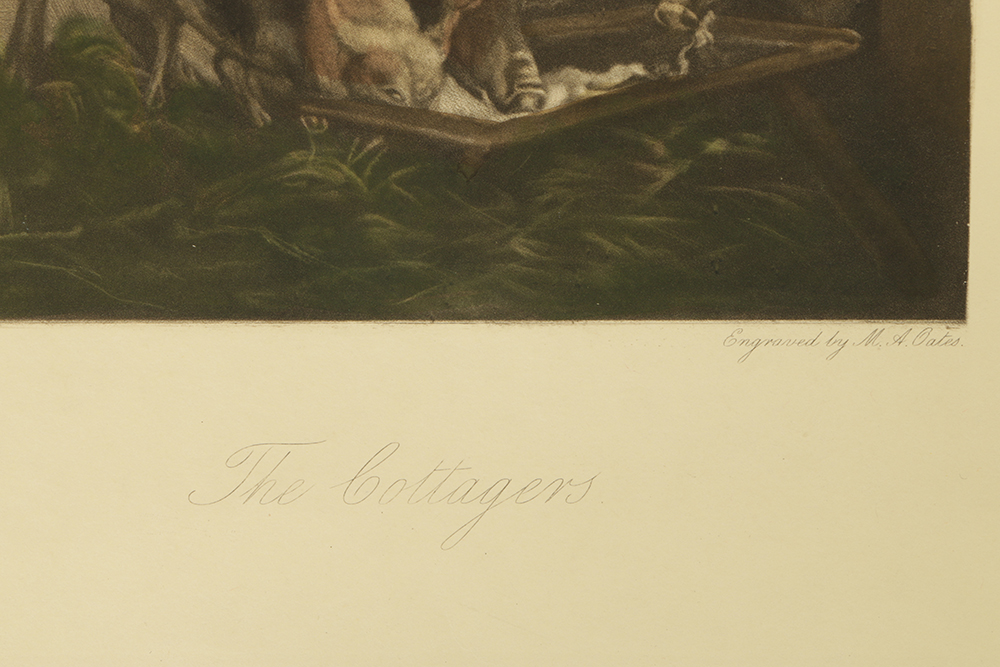 Pair of Colored Lithographs on Paper of Genre Scenes