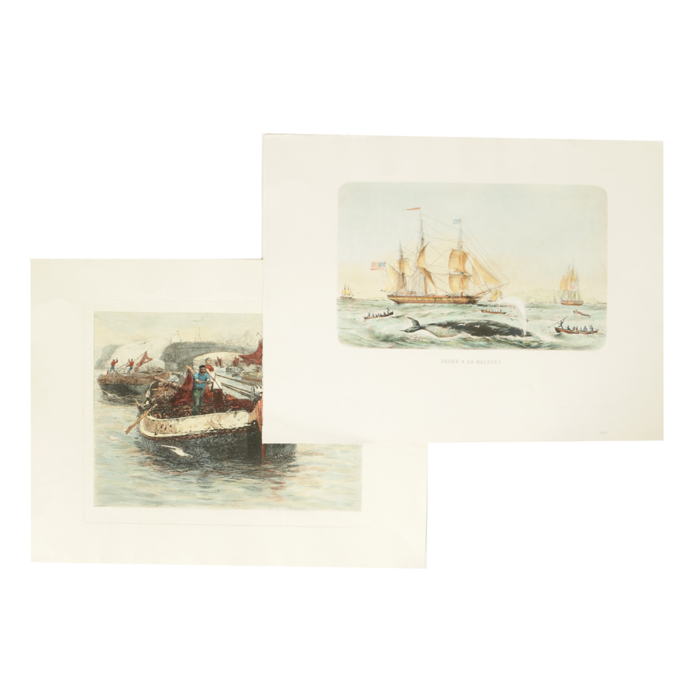 Pair of Lithographs on Paper Maritime Scenes