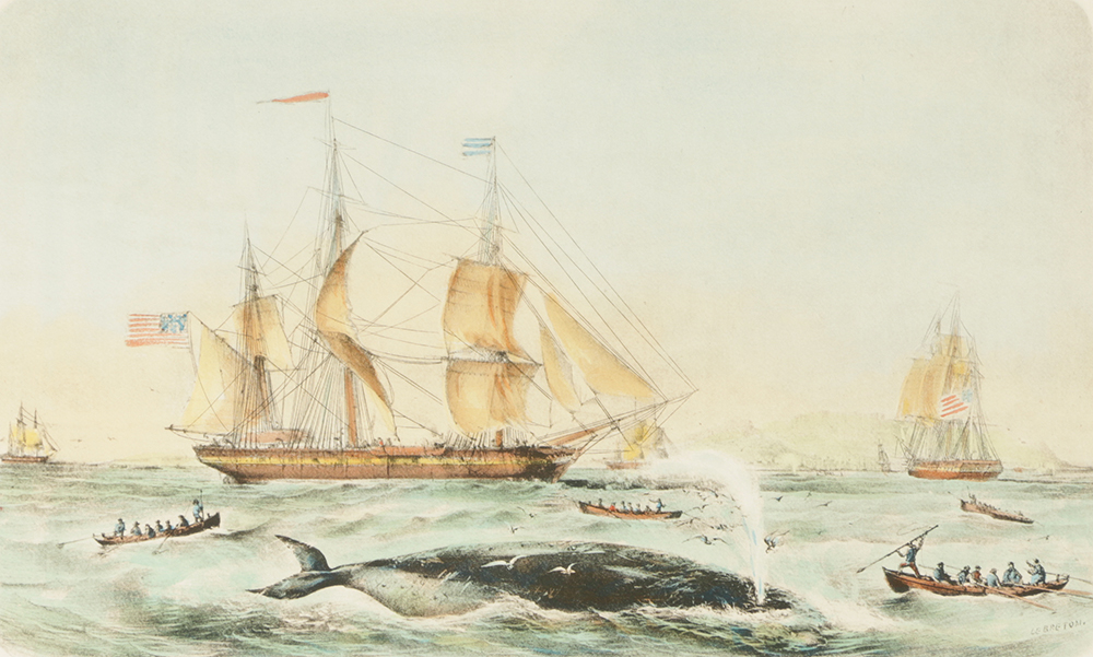 Pair of Lithographs on Paper Maritime Scenes