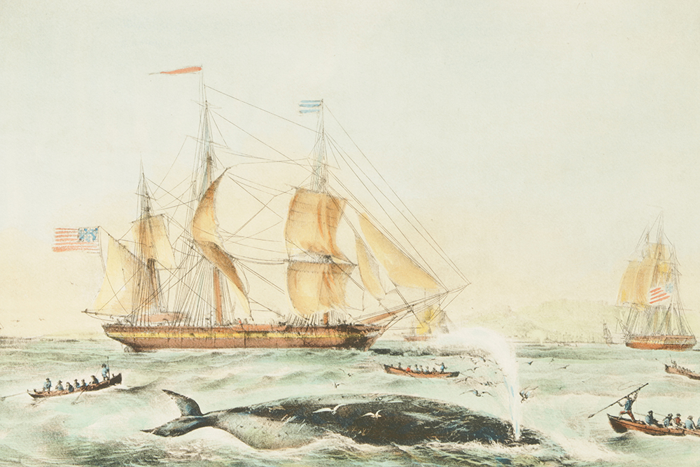 Pair of Lithographs on Paper Maritime Scenes