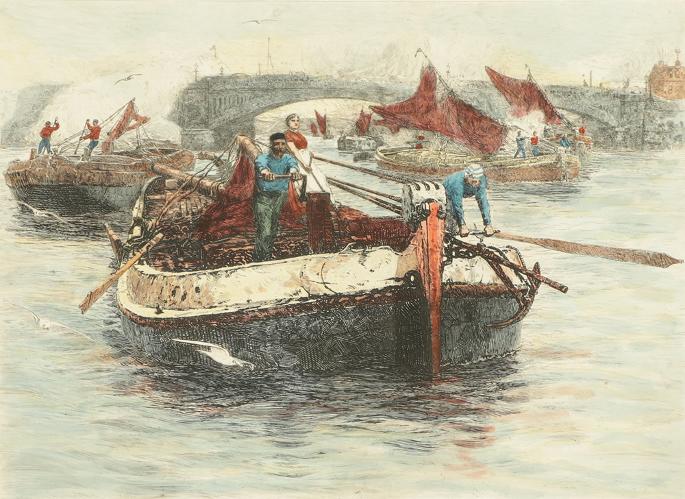 Pair of Lithographs on Paper Maritime Scenes