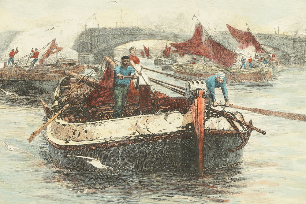 Pair of Lithographs on Paper Maritime Scenes