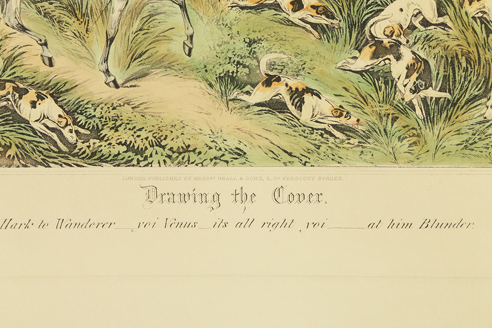 After Henry Alken Hand-Colored Engravings on Paper of a Fox Hunt