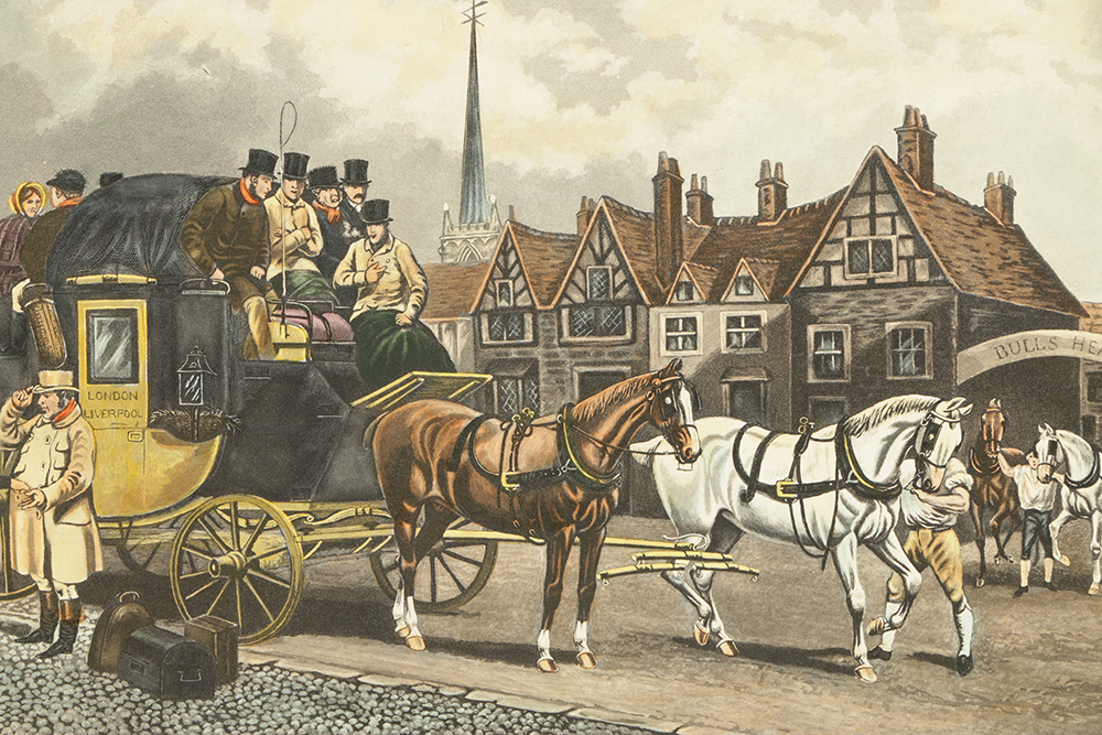 C.R. Stock Hand-Colored Engravings on Paper