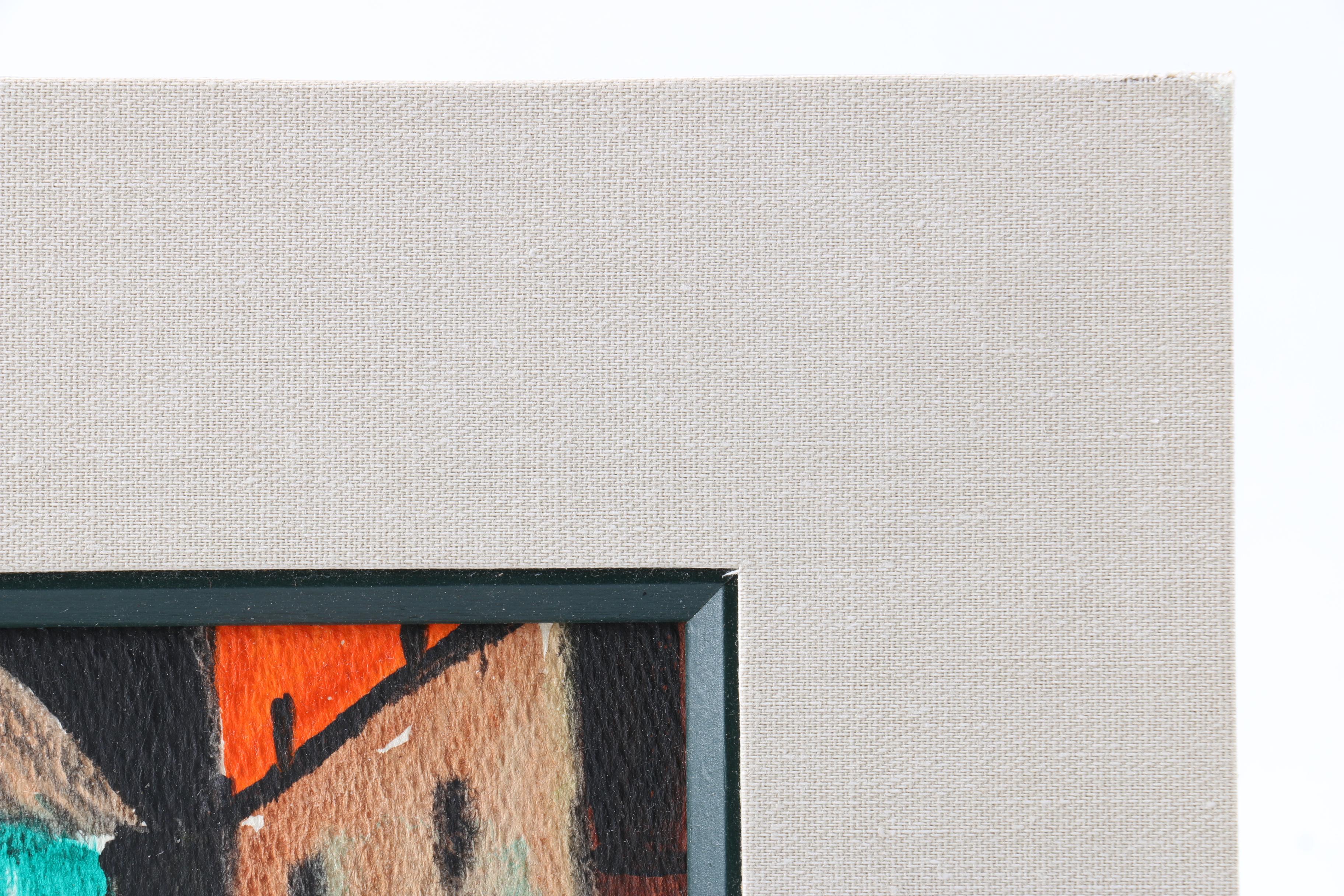 A. H. Anderson Watercolor Painting on Paperboard of Abstract City