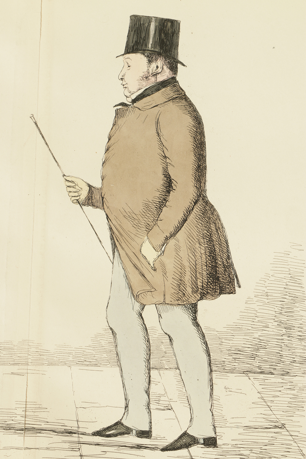 Benjamin William Crombie Hand-Colored Etching on Paper "Modern Athenians"