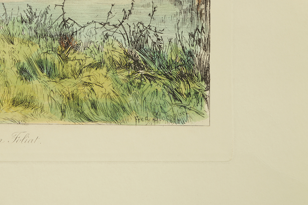 Fred Slocombe Hand-Colored Engravings on Paper