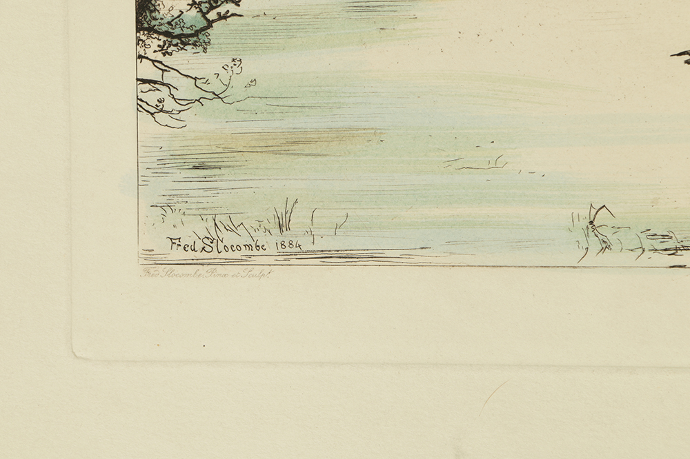 Fred Slocombe Hand-Colored Engravings on Paper