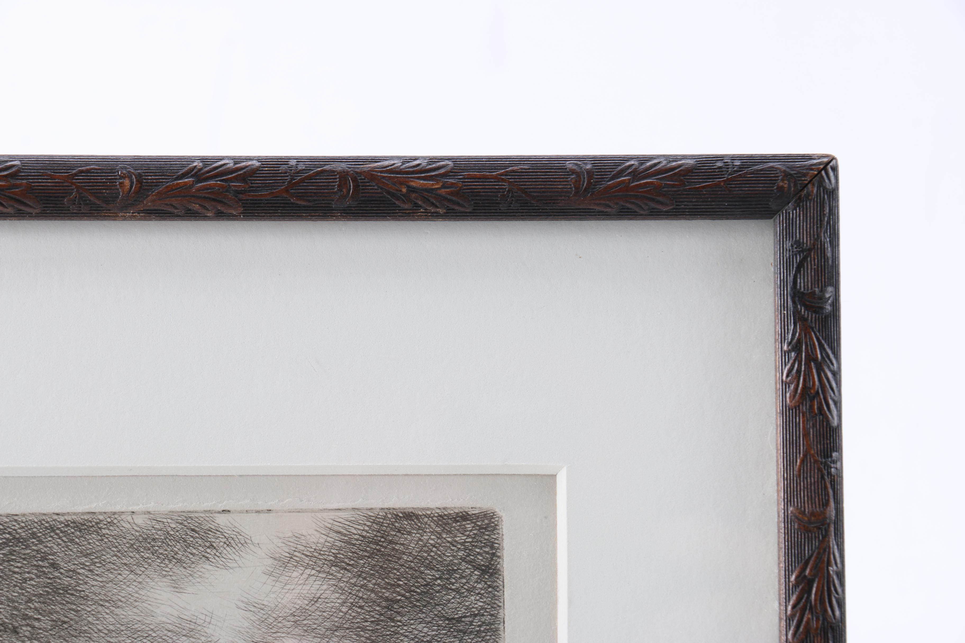 Etching on Paper of a Church