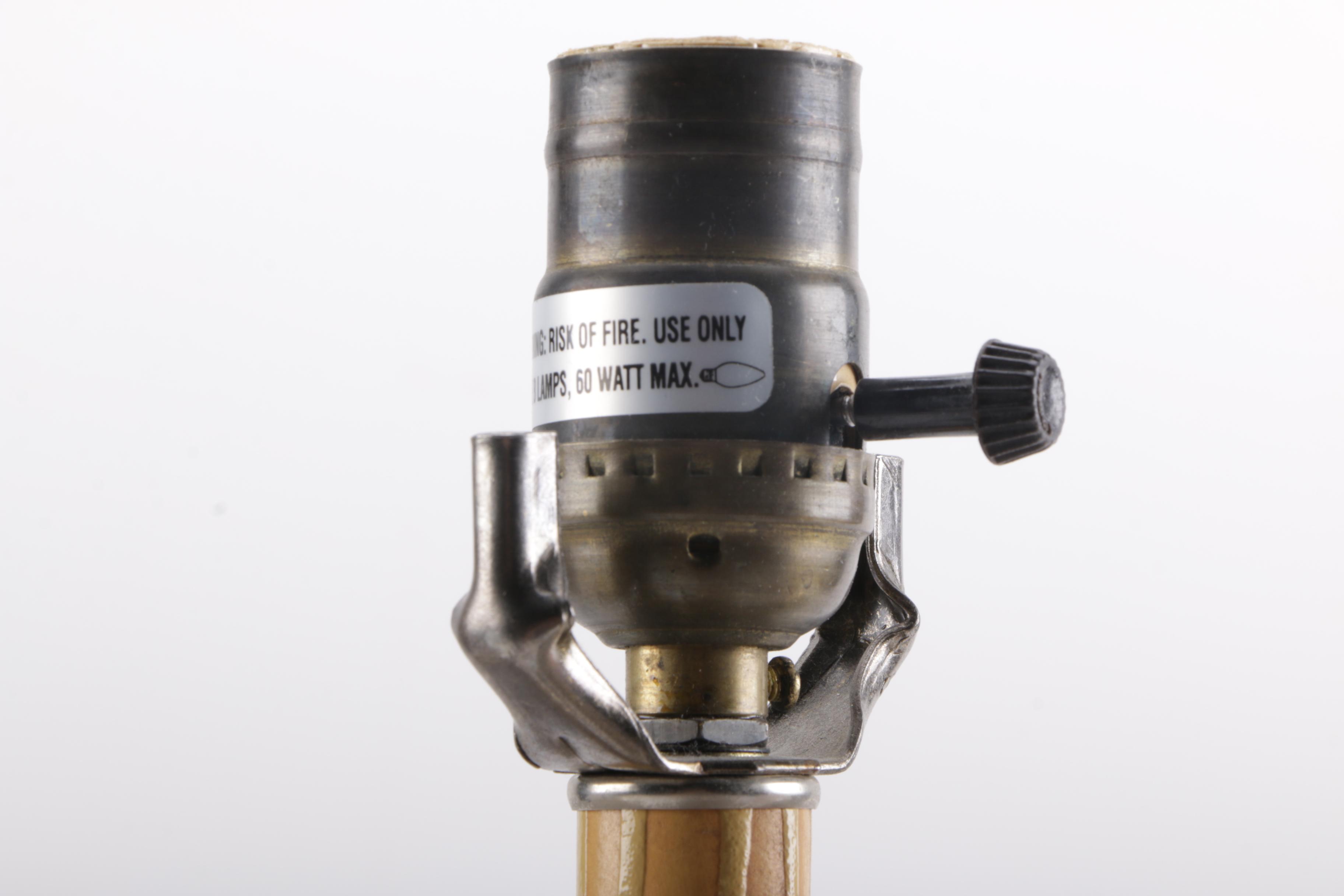 Silver Tone Table Lamp