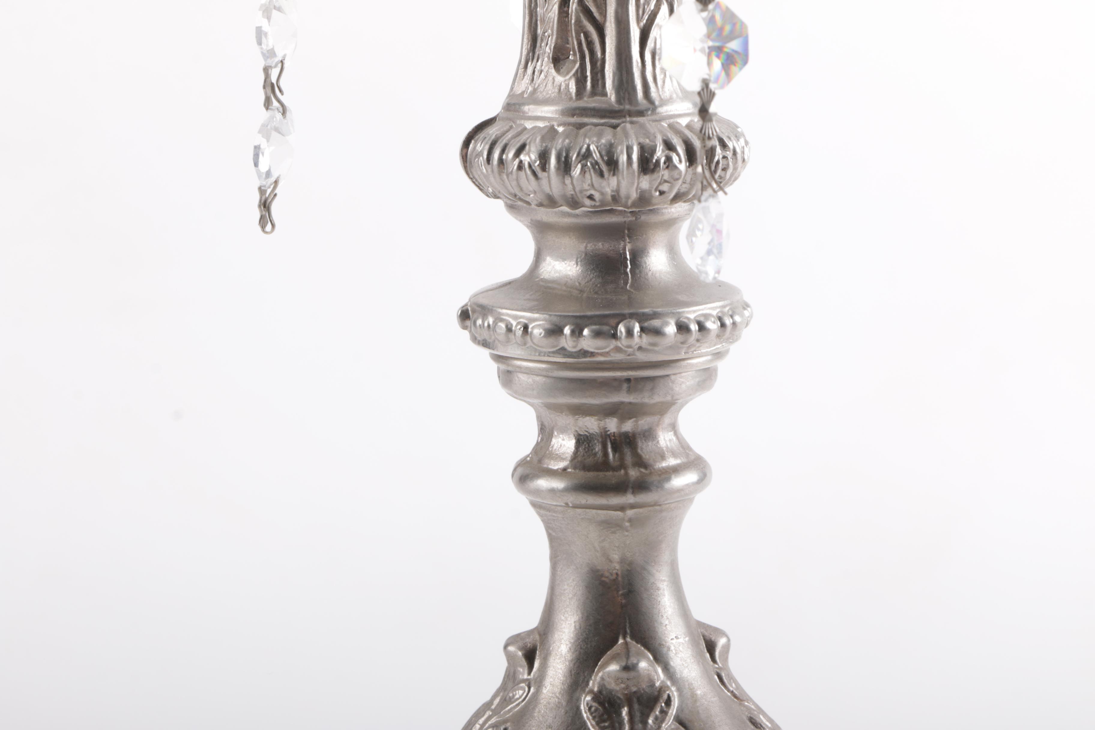 Silver Tone Table Lamp