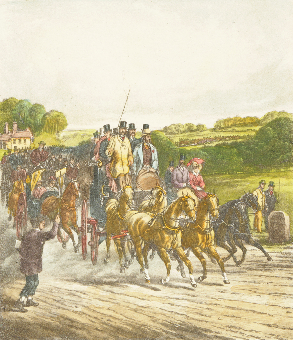 Collection of Color-Lithographs After Original Equestrian Scenes