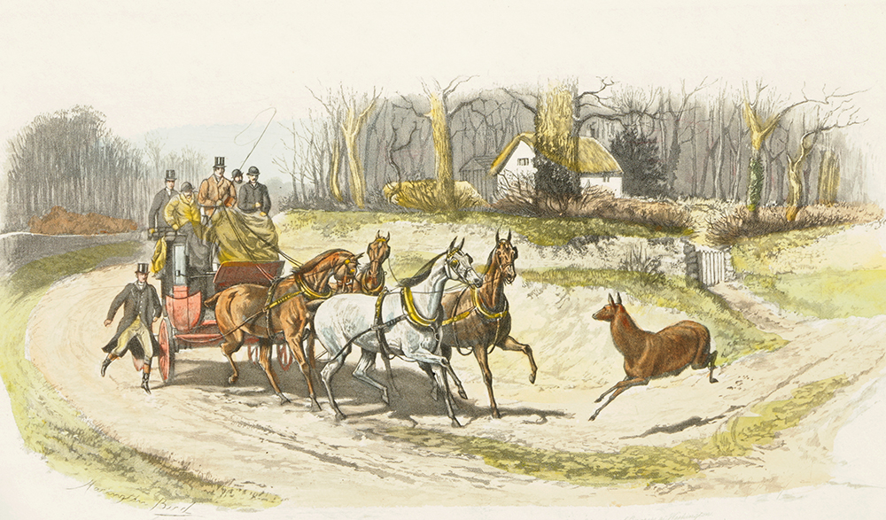 Collection of Color-Lithographs After Original Equestrian Scenes