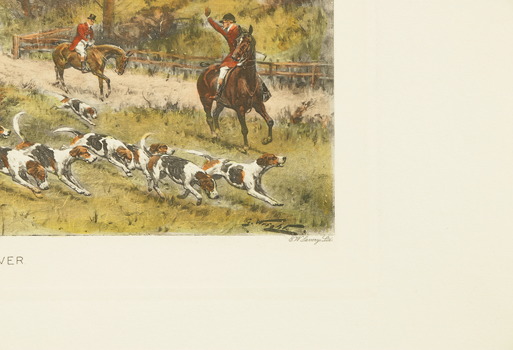 After G. Wright Collection of Colored Lithographs on Paper Hunting Scenes