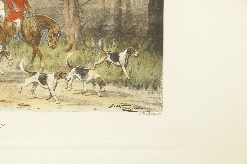 After G. Wright Collection of Colored Lithographs on Paper Hunting Scenes