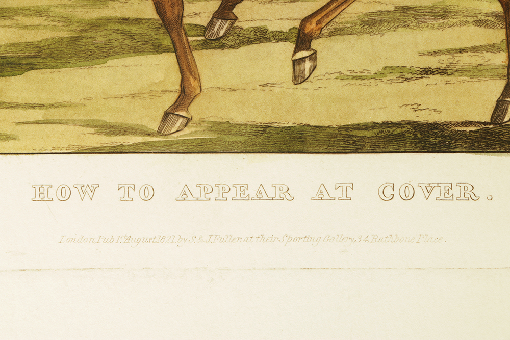 After G. Wright Collection of Colored Lithographs on Paper Hunting Scenes