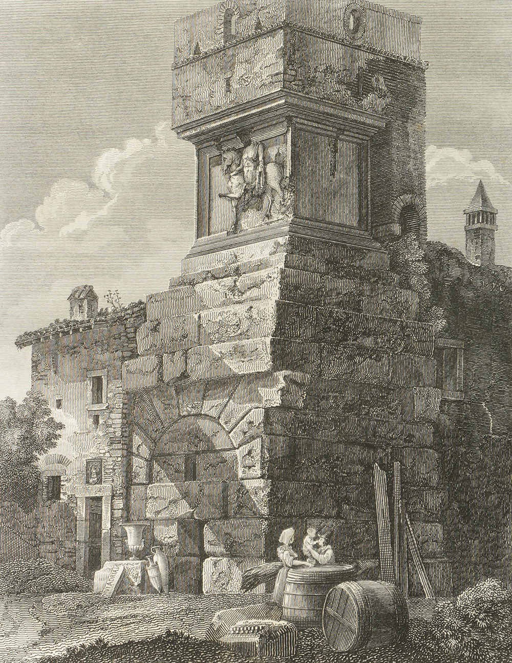 After G. Cottafavi Engravings on Paper Classical Composition