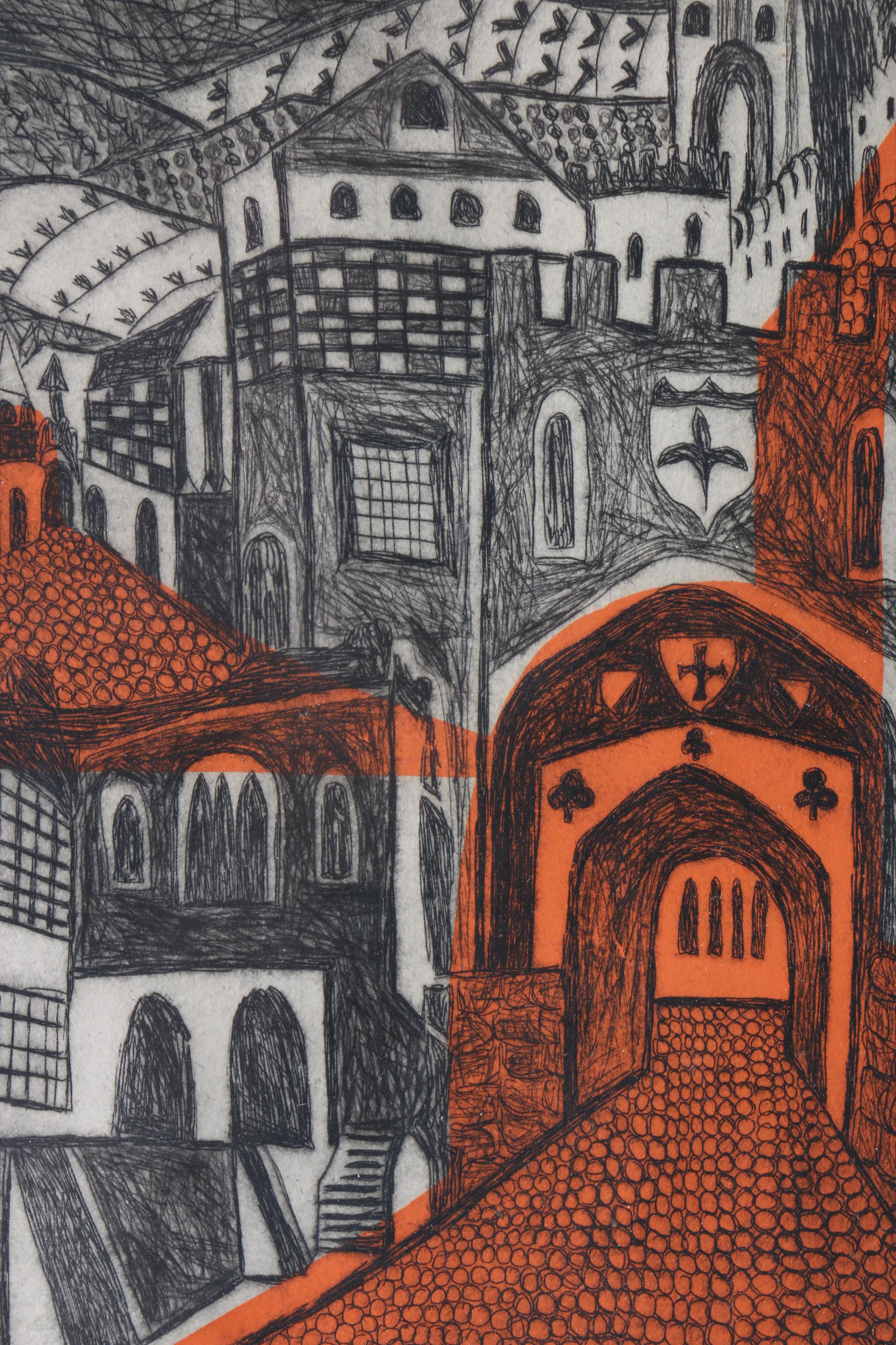 Maria Epes Limited Edition Etching of a Castle