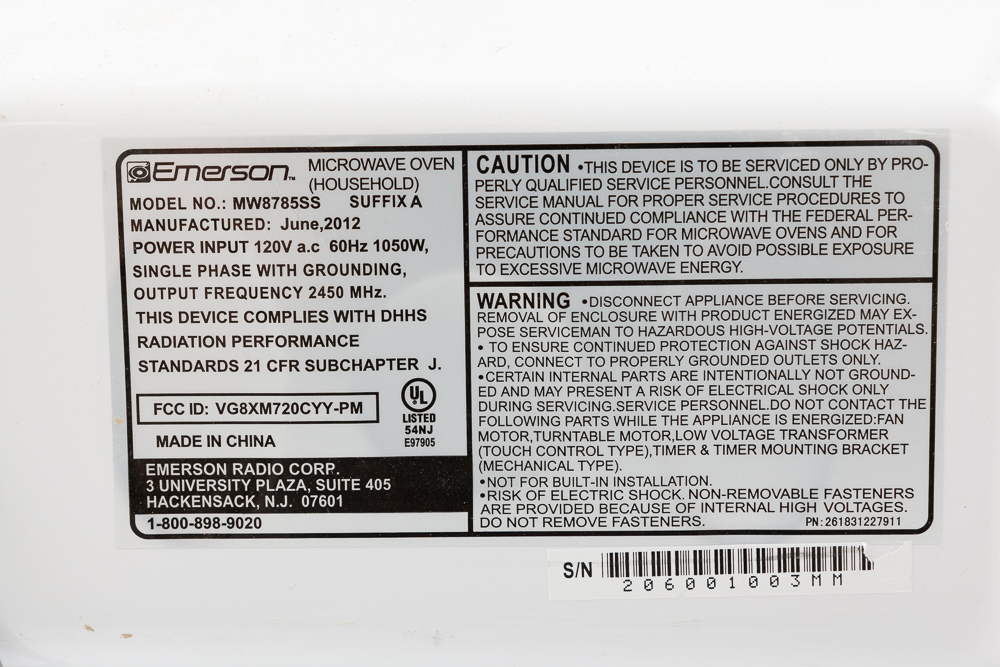 Emerson Countertop Microwave Oven