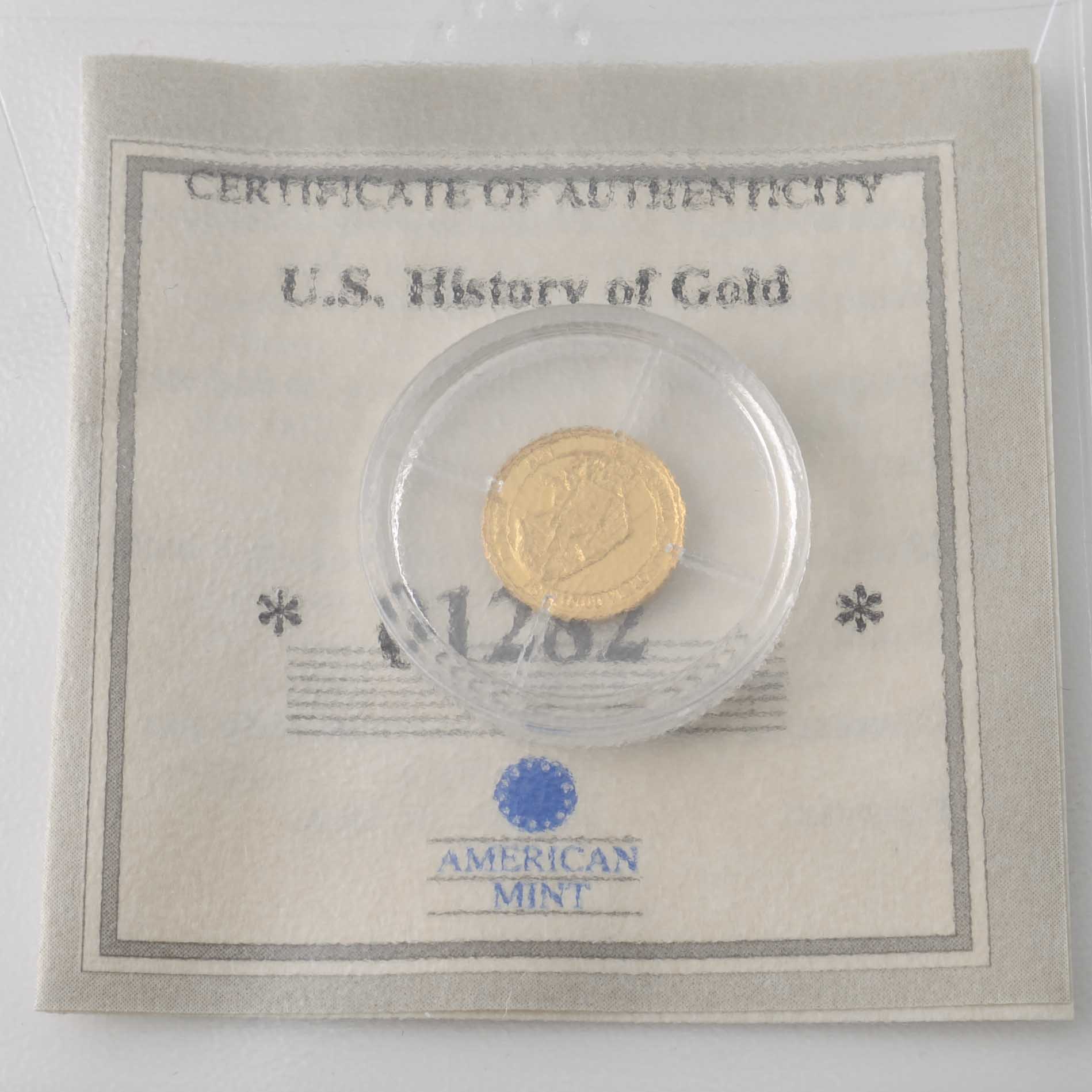 Ten Gold Proof Miniature Coins