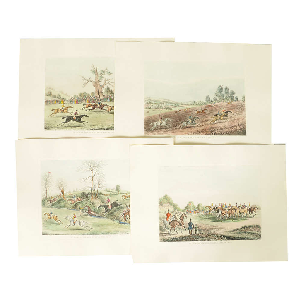 After James Pollard Hand-Colored Engravings on Paper