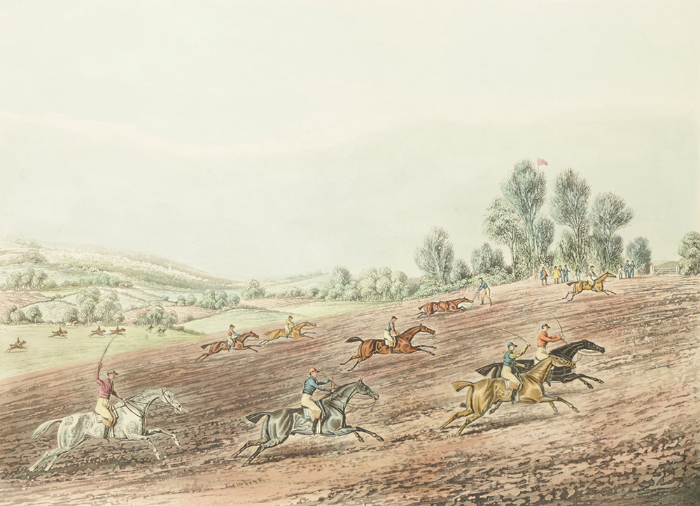 After James Pollard Hand-Colored Engravings on Paper